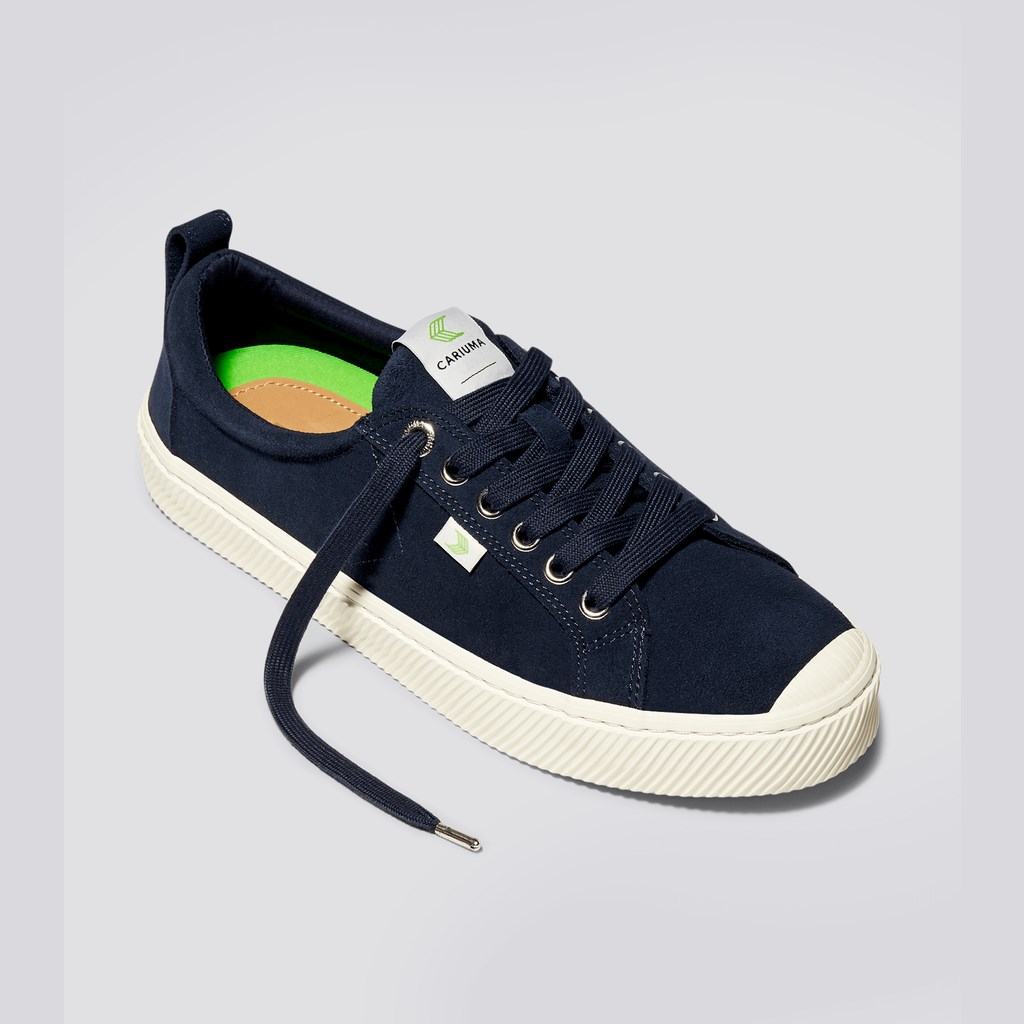 OCA LOW Cariuma Low Top Daim Bleu Femme | IUJ-8147914